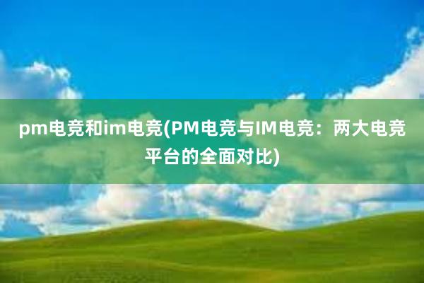 pm电竞和im电竞(PM电竞与IM电竞：两大电竞平台的全面对比)