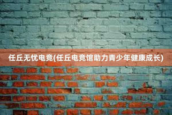 任丘无忧电竞(任丘电竞馆助力青少年健康成长)