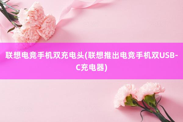 联想电竞手机双充电头(联想推出电竞手机双USB-C充电器)