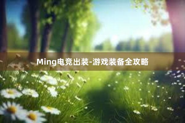 Ming电竞出装-游戏装备全攻略