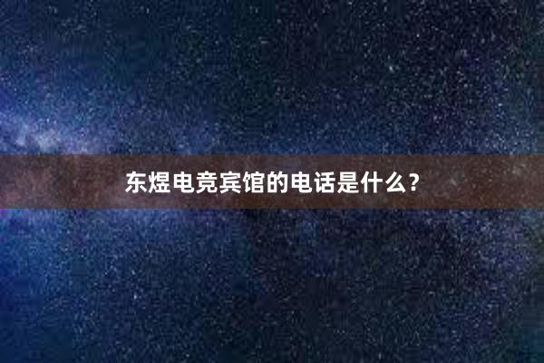 东煜电竞宾馆的电话是什么？