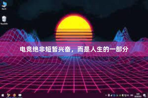 电竞绝非短暂兴奋，而是人生的一部分