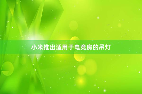 小米推出适用于电竞房的吊灯